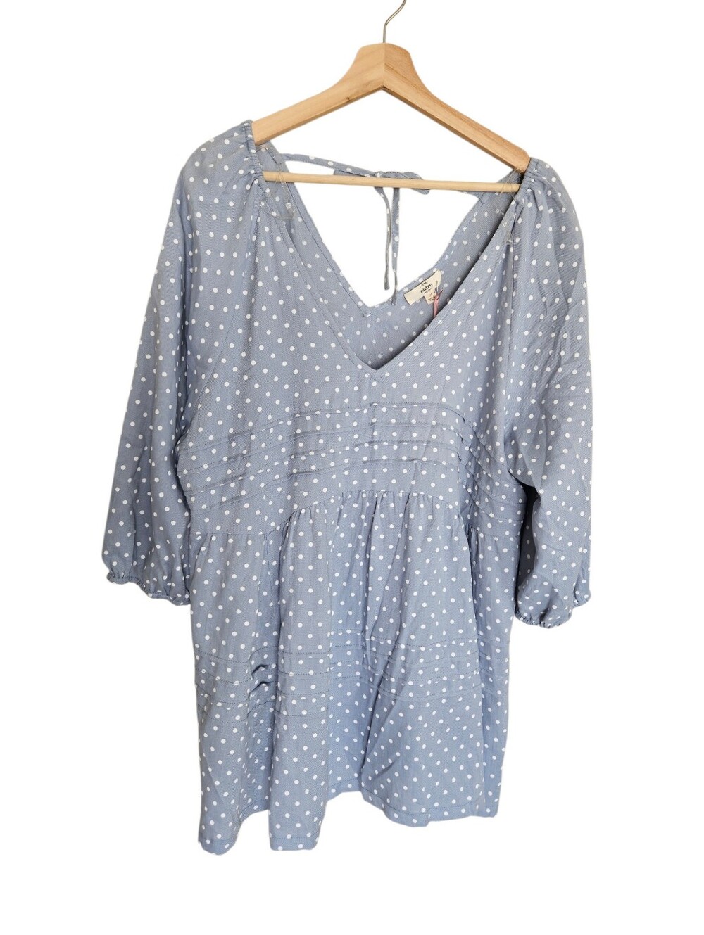 Entro 1X Plus Size Blouse Cottagecore French Country Peasant